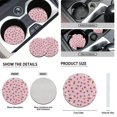 thumbnail image 6 of Uorisanigo Pink Strawberry 10 Pieces Automobile Seat Cover Sets with Soft Elastic Car Seat Belt Pad Cover Steering Wheel Cover Car Water Cup Coaster and Keychains Universal Fit Most Cars SUVs, 6 of 7