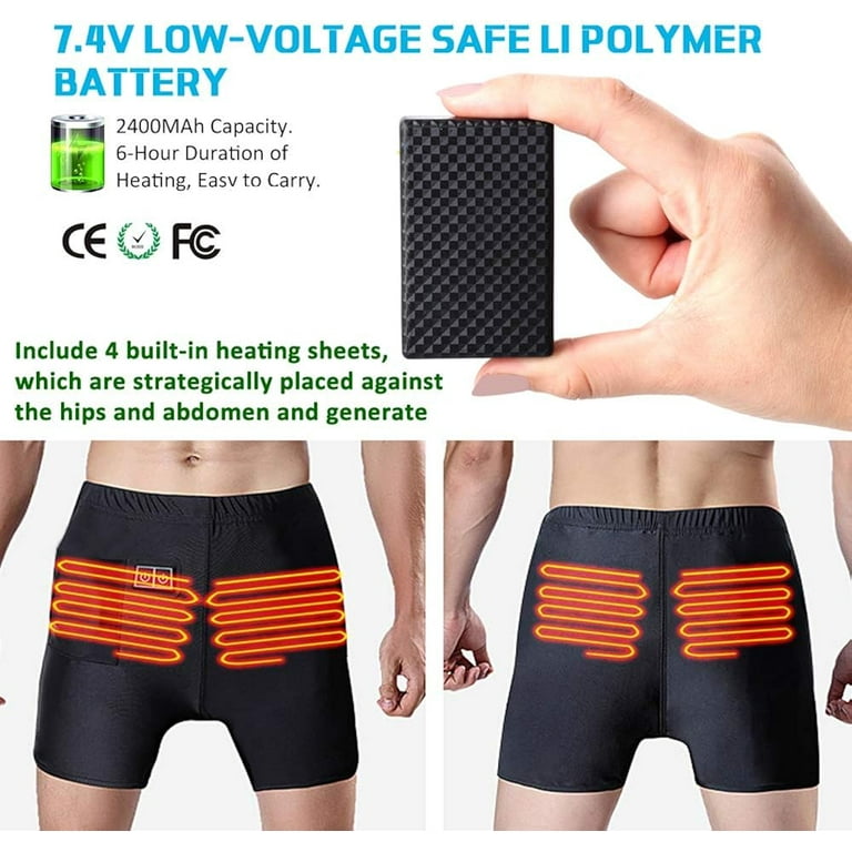 Gealach Men s Electric Heating Thermal Underwear Pants Battery Operated Warm L Size 1PC