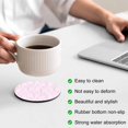 thumbnail image 3 of Pink Branches Coasters Set of 6, Absorbent Coasters for Drinks, Vintage Art Farmhouse Coaster for Desk Coffee Table Protection, Home Decor House Warming Gifts 4", 3 of 8