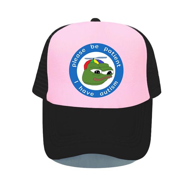 Colorful Autism Snapback Caps Please Be Patient I Have Autism Baseball Hat Autistic Frog Blue Trucker Hats For Volunteers YP02356-60cm for adult Gao Jinjia LED