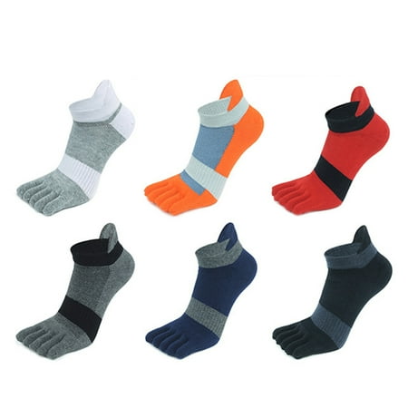 

Women s Low Cut Toe Socks Ankle Cotton Running Socks(Pack of 6Pairs) [M(37-42cm) Multicolor]