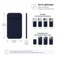 thumbnail image 5 of 1-Pack Universal Stick-On Phone Wallet Pocket, Adhesive Cell Phone Card Holder Pouch for ID Credit Cards Cash, Fits Most iPhone Android Smartphones TIKA, 5 of 7