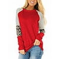 thumbnail image 2 of DODOING Womens Tunic Tops Color Block Long Sleeve Leopard Print Tops Round Neck Striped Loose Casual Shirts T Shirt Tops, 2 of 2
