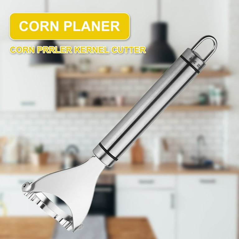  Magic corn peeler, stainless steel corn cob peeler, simple corn  peeler for corn cobs, convenient thresher corn cutter, small kitchen tools  (B): Home & Kitchen