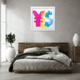 thumbnail image 3 of Stephen Chambers 26x26 White Modern Wood Framed Wall Art Titled - Yes White, 3 of 6