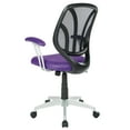 thumbnail image 6 of OSP Home Furnishings Screen Back Chair with Purple Mesh Fabric and Silver Coated Arms and Base, 6 of 10