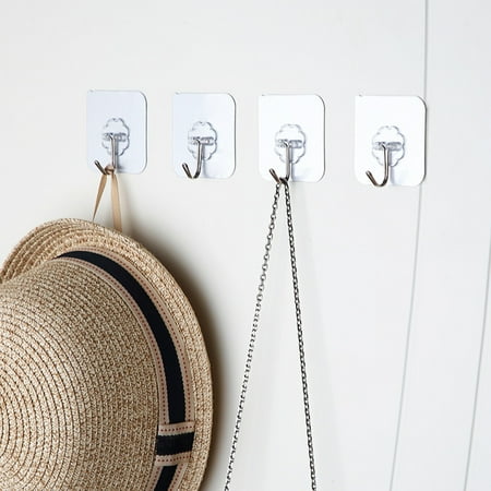 

Bcfsvew Hooks Hot Sale Transparent Seamless Hook Strong Sticky Hook Seamless Hook Nail 10pcs