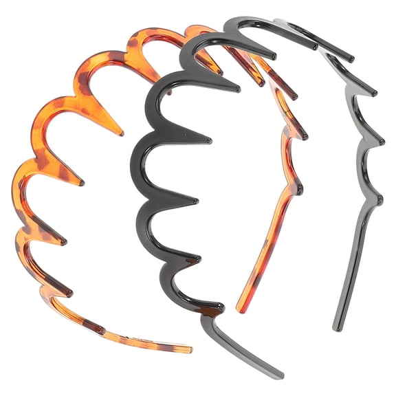 AURARMLET 2Pcs Thin Headbands for Women Color Wavy Hair Comb Headband Daily Wear