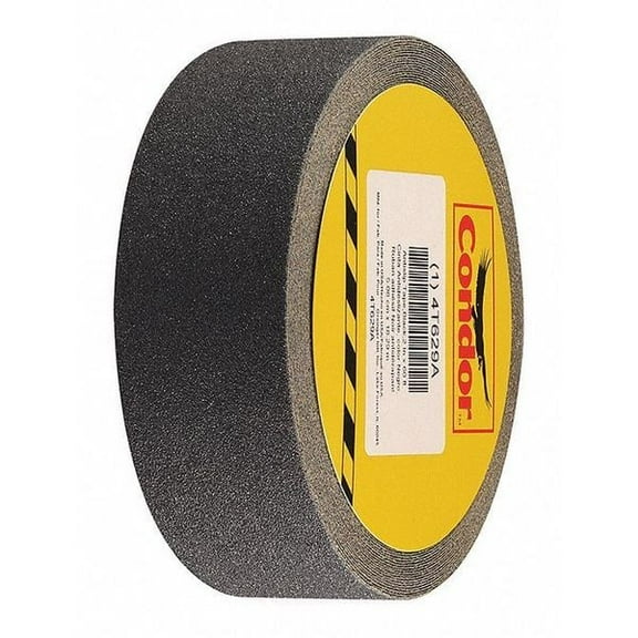 Anti-Slip Tape Polyester 80 Grit Size, Black, 2" W x 60 ft. L, 28 mil Thick