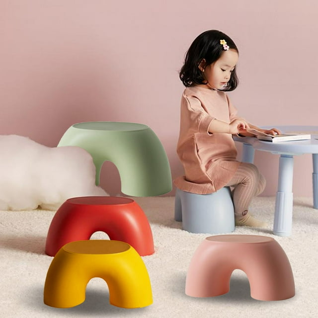 Children Footstool, Bathroom Training Stool for Kids, Thickened Plastic Low Stool Ergonomic Design Skid Multifunctional