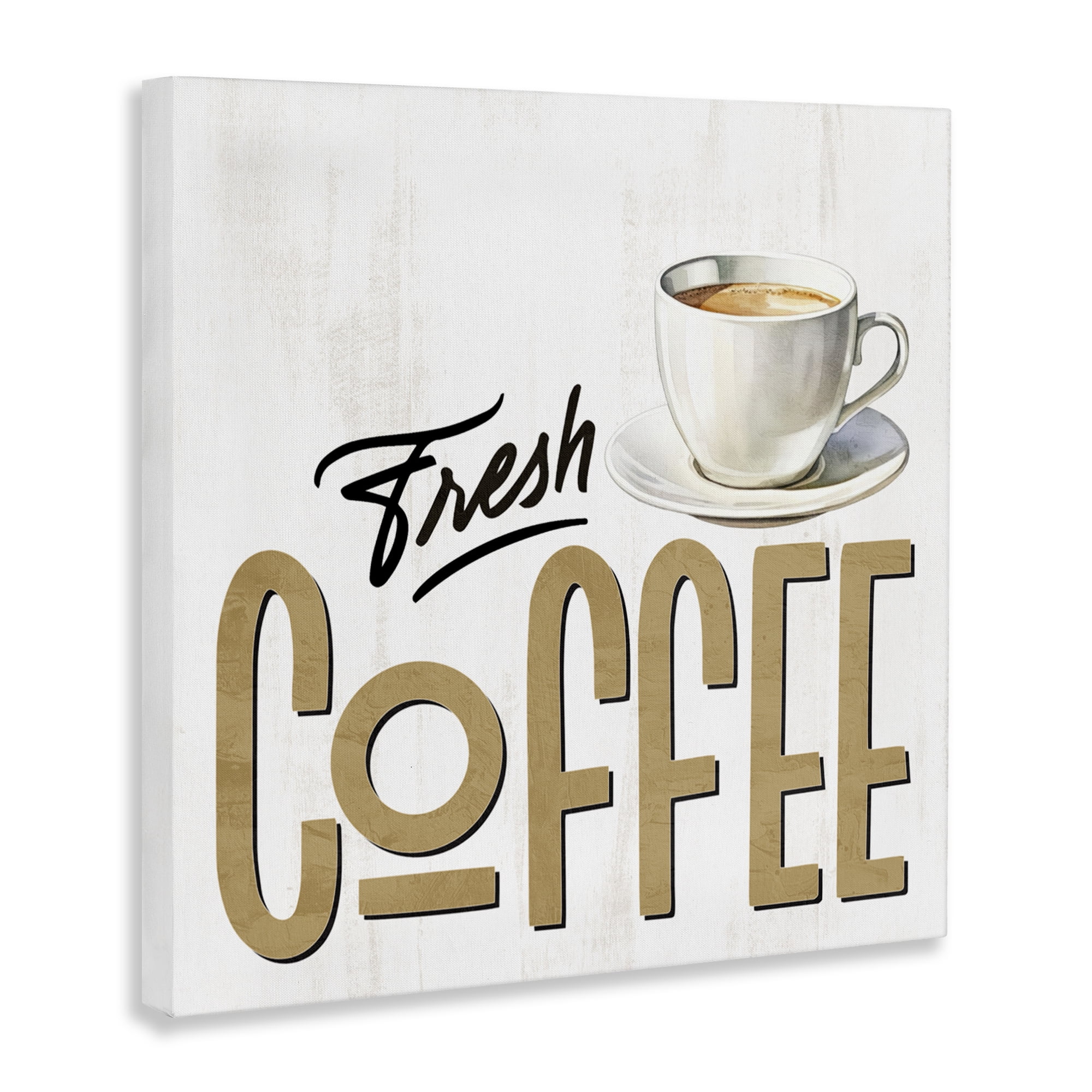 Stupell Industries Fresh Hot Coffee Canvas Wall Art, design by Kim Allen