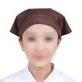 thumbnail image 2 of Turban Chapeau de Chef Triangle Foulard Restaurant Chapeau de Travail Bandeau Réglable pour Femmes Bonnet de Travail Doux Respirant, 2 of 8