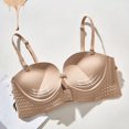 thumbnail image 6 of PLHWHYQ Convertible Bras for Women Front Closure Non Slip Seamless Anti Sagging Push Up Bra with Detachable Strap Khaki S, 6 of 6