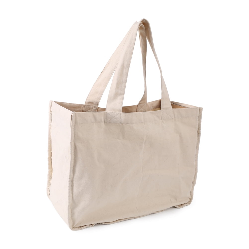 20x 100% Cotton Canvas Reusable Shopping Grocery Bag Tote Bag Reusable&Washable 