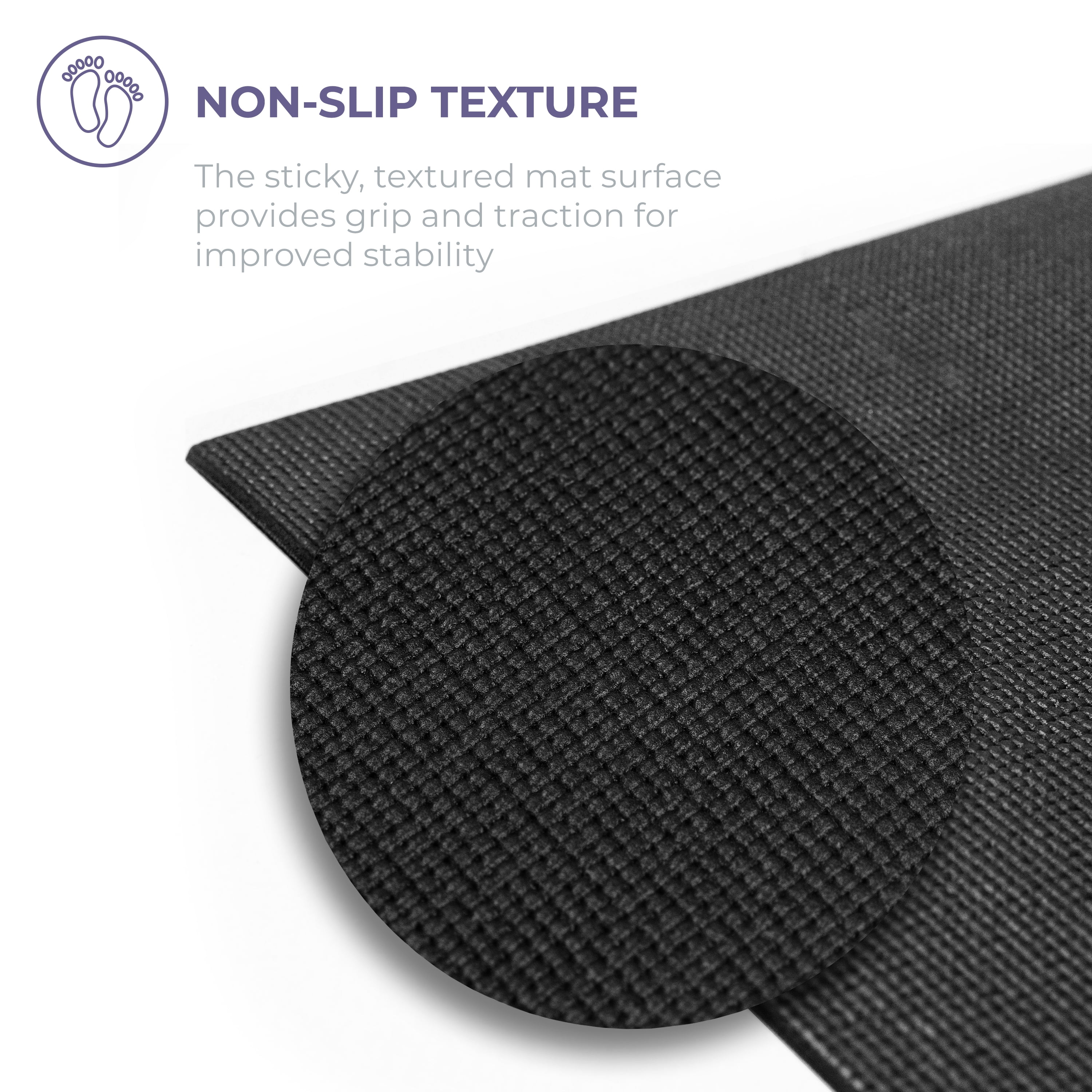 Sunshine Yoga Voyage Bulk Yoga Mats, 10-Pack – 72" x 24", 5mm Thick, Non-Slip, Durable & Anti-Tear – Studio & Gym Exercise Mats, Black
