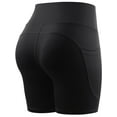 thumbnail image 2 of Cadmus High Waist Yoga Shorts for Women Workout Running Shorts Naked Feeling Biker Shorts Tummy Control Deep Pockets, Black, M, 2 of 7