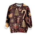 thumbnail image 2 of Chandails de Noël pour Femmes 2025 Col Rond Hiver Fêtes Mignons Pulls, 2 of 6