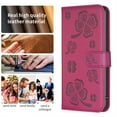 thumbnail image 2 of ELEHOLD Wallet Case for iPhone 8 Plus/7 Plus Folio Card Holders Case with Premium Leather Embossed Pattern Adjustable Stand Function Magnetic Clasp Shockproof Full Protective Purse Case,rose, 2 of 6