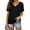 Black, variant on SHIBEVER Summer T Shirts for Women Tops V Neck Shirts Casual Short Sleeve Tunic Trendy Dolman Side Shirring Shirts Blouses Loose Tee Solid Color Cute Pink Size M
