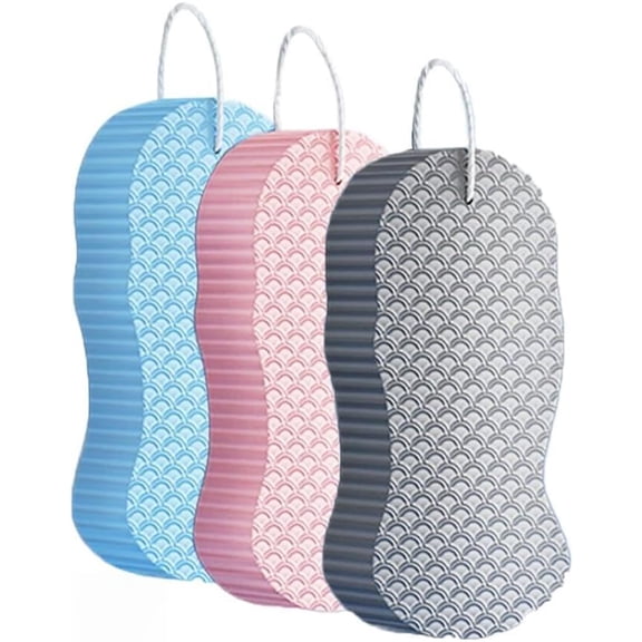Magic Exfoliating Bath Sponge Body Scrubber, 2026 New Magic Exfoliating Bath Sponge 3D Super Soft, Skin Friendly and Reusable for Adults Women and Men for Body Removes Dead Skin (3PC)