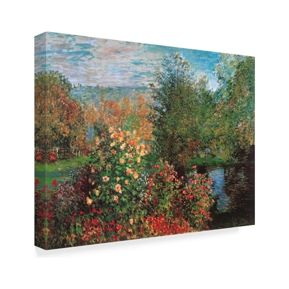 Trademark Fine Art Masters Collection Corner Of The Garden At Montgeron Canvas Wall Art - 18x24
