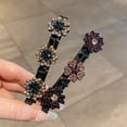 thumbnail image 3 of 2024 Exquisite Floral Hair Barrettes with Sparkling Gemstones for Women and Girls, 3 of 3