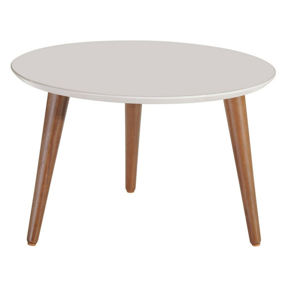 Moore 23.62" Round MidHigh Coffee Table in Off White