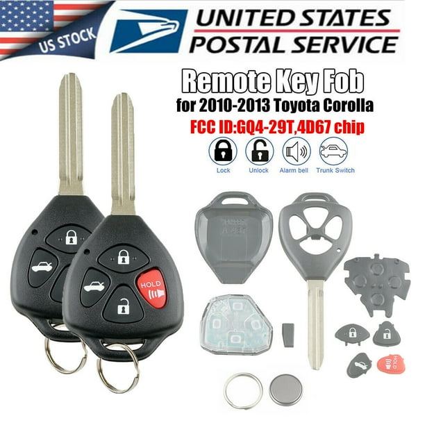 2 For 2008 2009 2010 Toyota Corolla Keyless Remote Entry Key Fob GQ4
