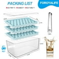 thumbnail image 3 of Ice Cube Trays, 3 Packs Round Ice Cube Trays for Freezer, Easy-Release Ice Ball Maker Mold with Removable Lid and Bin Making 1in X 111Pcs Ice Balls for Tea Coffee Cocktail Whiskey (Grey), 3 of 7