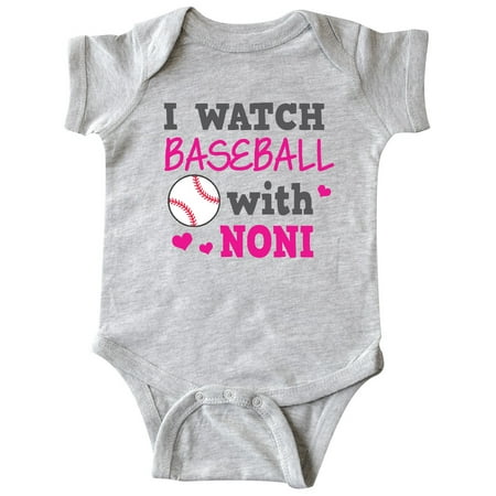 

Inktastic I Watch Baseball with My Noni Gift Baby Girl Bodysuit