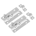 thumbnail image 4 of DEEPCRAFF Slide Bolt Locks for Doors in Brushed Nickel Finish Rectangular Shape 2Pcs, 4 of 6