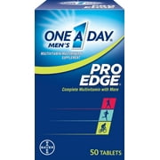 3 Pack One-A-Day Men's Pro Edge Complete Multivitamin 50 Tablets Each