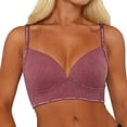 thumbnail image 3 of Asxite Women Solid Wireless Seamless Fixed Cup Adjustable Strap Bra Red S, 3 of 5