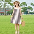 thumbnail image 5 of Bpmpbo Girls' Camisole Dress Summer Stripe Short Dress Sleeveless Loose Dress for 3 - 15 Years A Line Round Neck Daily Dress, 5 of 5