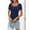 Navy, variant on Womens Summer Top Lace Square Neck Y2K Shirts Black l