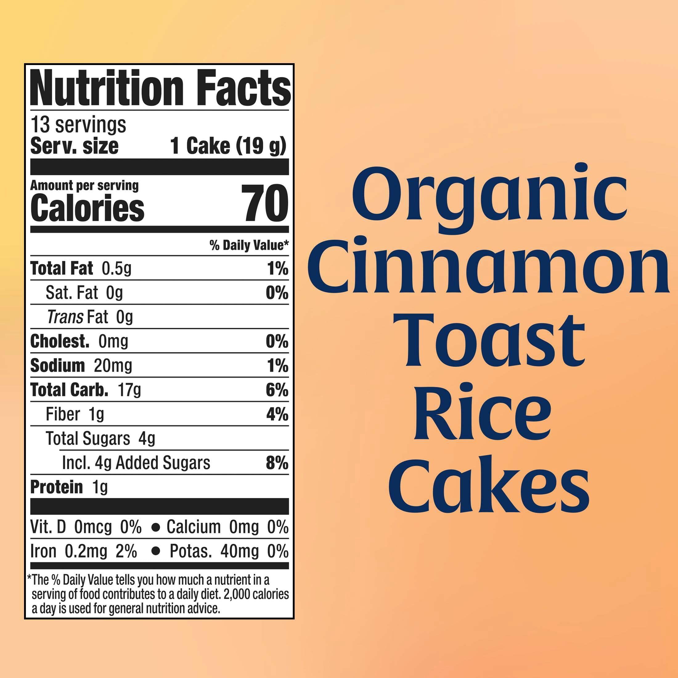 Lundberg Organic Cinnamon Toast Rice Cakes - 6ct, 8.9oz