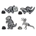 thumbnail image 1 of Juego de 4 broches esmaltados con forma de dinosaurio de dibujos animados, broches con diseño de animales, accesorios para mochilas, insignias, sombreros, bolsos, regalo para mujeres, niñas y niños, 1 of 5