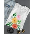 thumbnail image 3 of Cute Summer Flowers, Colorful T-Shirt Women -Image by Shutterstock, Female XX-Large, 3 of 4
