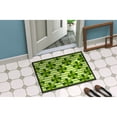 thumbnail image 2 of Watercolor Shamrock Stripes Doormat 18x27, 2 of 4