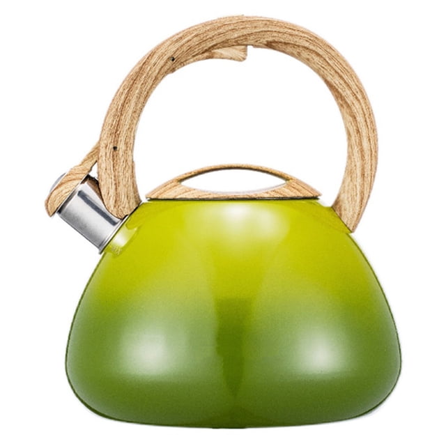 Tetera Teteras de acero inoxidable Tetera con silbido for estufa con mango ergonómico de tacto frío