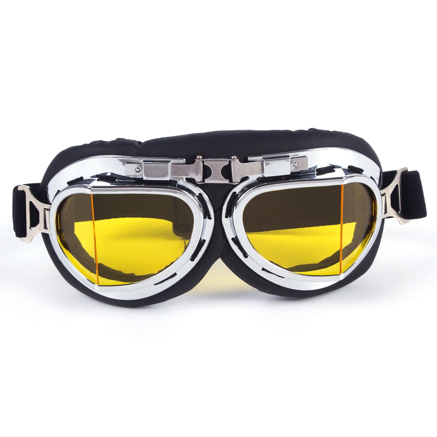 Vintage Style Motorcycle Aviator Pilot Goggles Copper Helmet Glasses Anti-UV Len 