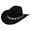 Black, variant on Western Cowboy Hat For Men And Women Style With Metal Drops Net Design Chain For Parties And Fashion Events Fedoras for Toddlers