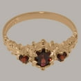thumbnail image 6 of LBG British Made 10k Rose Gold Natural Garnet Womens Anniversary Ring - 33 size options - Size 6.5, 6 of 9