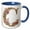 Blue/White, variant on 3drose, Pink and Image of Gold Floral Monogram Initial C, 15oz Mug