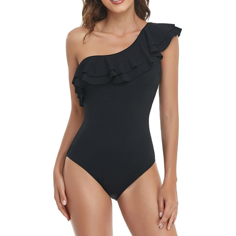 ★andar★ Full and Beach One Shoulder One Piece Swimsuit BEILON one Piece Swimsuit (as1, Alpha, s, Regular, Regular