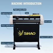 Vinyl Cutter 28/720mm, Cutting Plotter Machine with Signmaster Software & CDR, Vinyl Printer LCD Display Plotter Cutter with Floor Stand and Snap-on Cloth Bag for Design,Cut