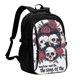 thumbnail image 1 of Fotbe Gothic Skulls And Roses Mochila con Estampado y Puerto USB para Hombre y Mujer, Mochila Antirrobo, Mochila de Viaje, Mochila Escolar, Mochila Universitaria, 1 of 7