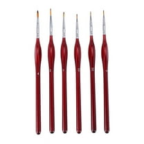 6-Piece Fine Paintbrushes - Detail Paint Brush Set - For Acrylic, Watercolor, Oil G13845
