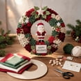 thumbnail image 3 of 3D Fabric Poke Wreath DIY Kit, Christmas Wreath Craft Kit for Adults, No-Sew Beginner Handmade Hanging Decoration for Front Door Home Wall Holiday Decor 25*25cm, 3 of 6