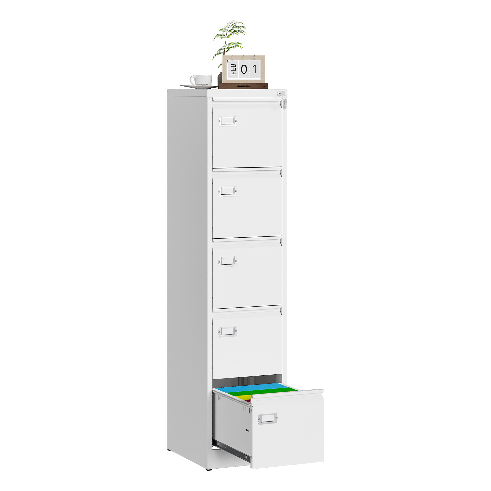 5 Drawer - White